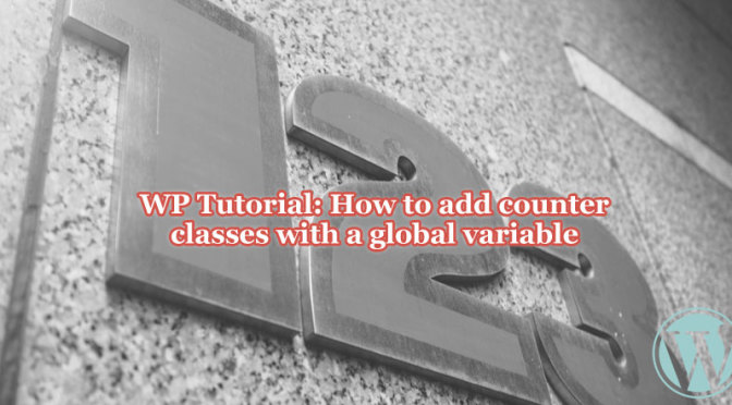 How to Add Counter Classes with a Global Variable